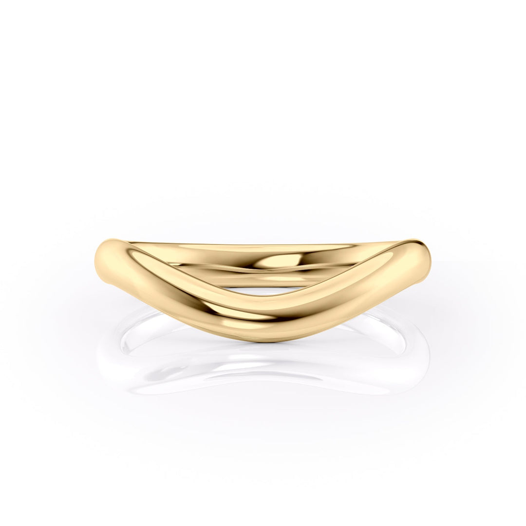 The Brooklyn Wedding Bands Polished 14K Gold#material_14k-gold