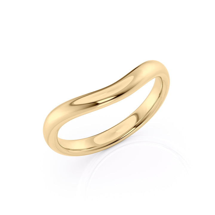 The Brooklyn Wedding Bands Polished 14K Gold#material_14k-gold