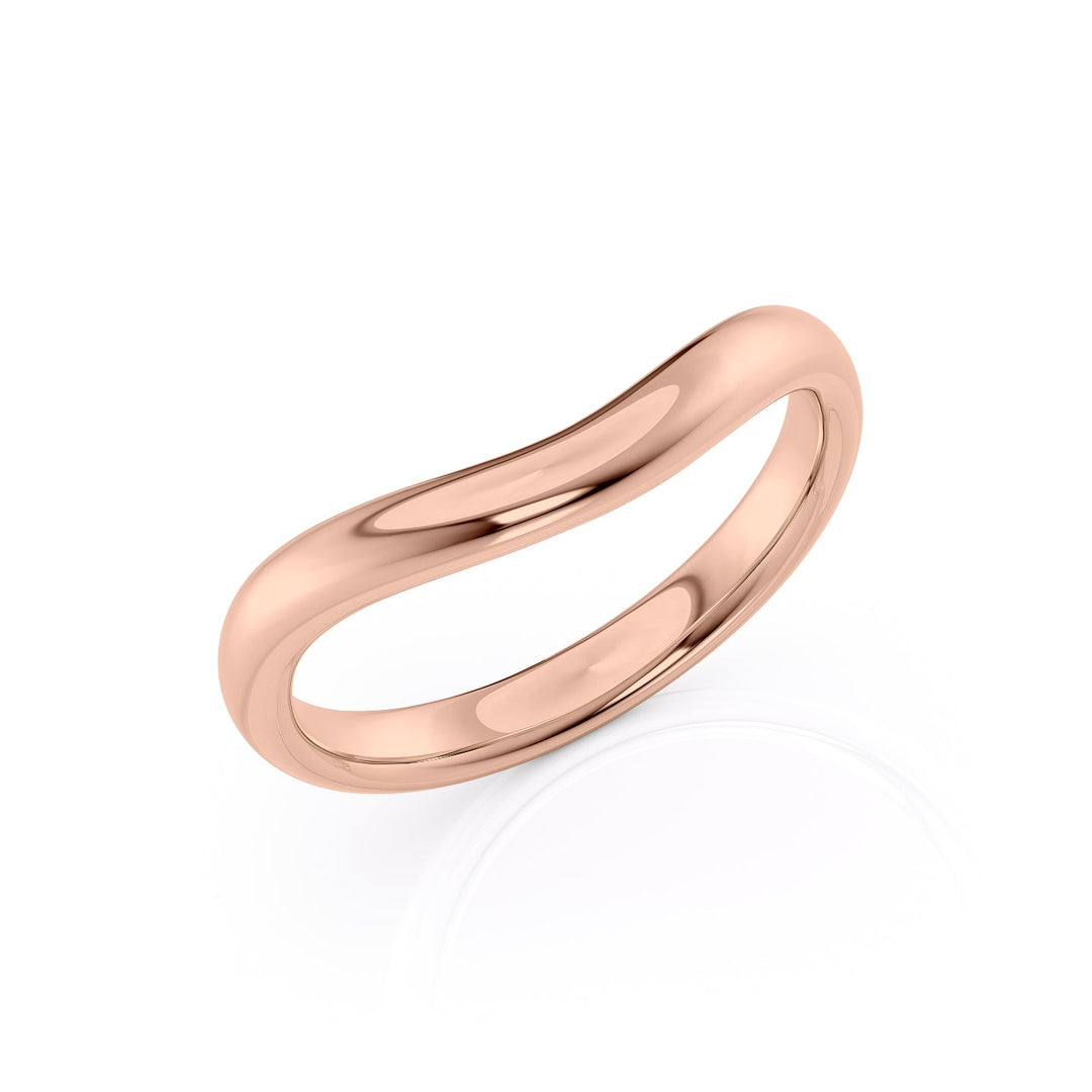 The Brooklyn Wedding Bands Polished 14K Rose#material_14k-rose