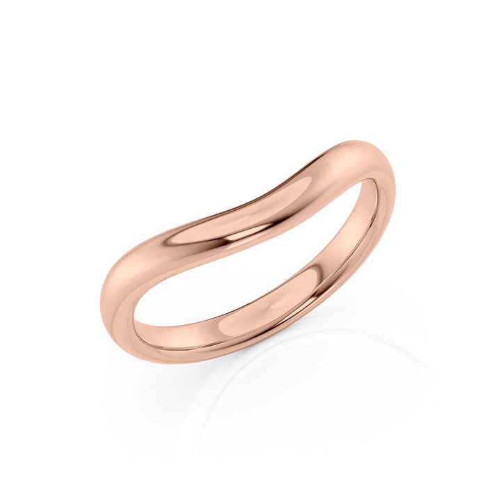 The Brooklyn Wedding Bands Polished 14K Rose#material_14k-rose