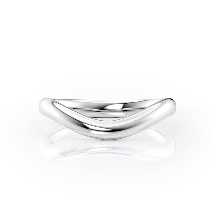 The Brooklyn Wedding Bands Polished 14K White#material_14k-white