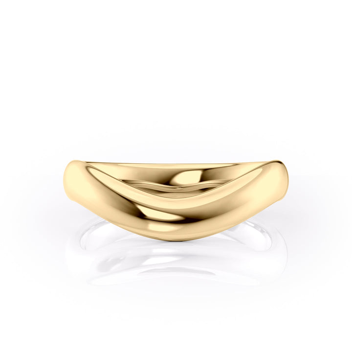 The Brooklyn Wedding Bands Polished 14K Gold#material_14k-gold