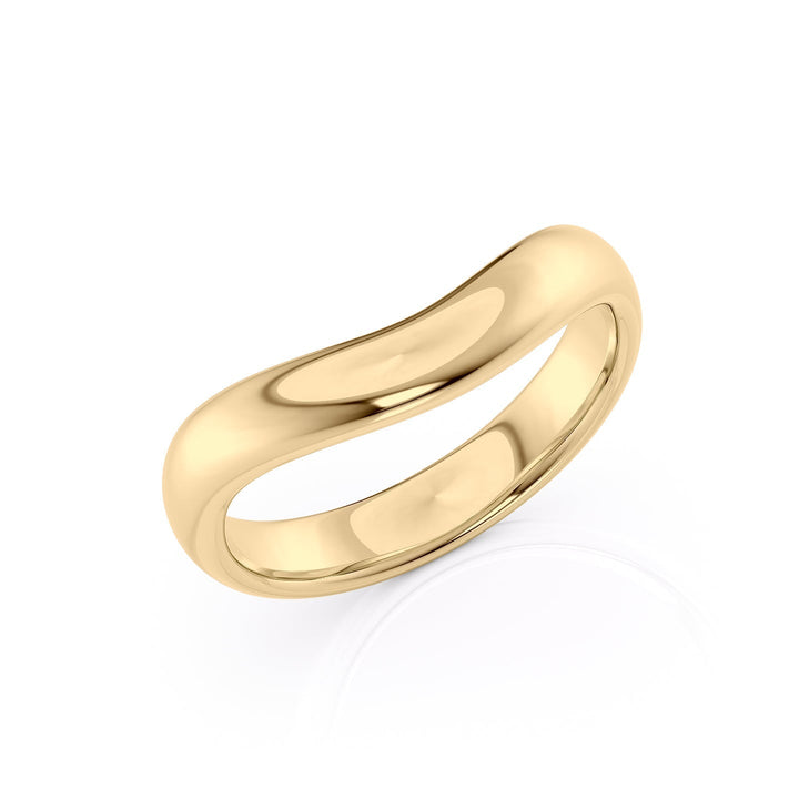 The Brooklyn Wedding Bands Polished 14K Gold#material_14k-gold