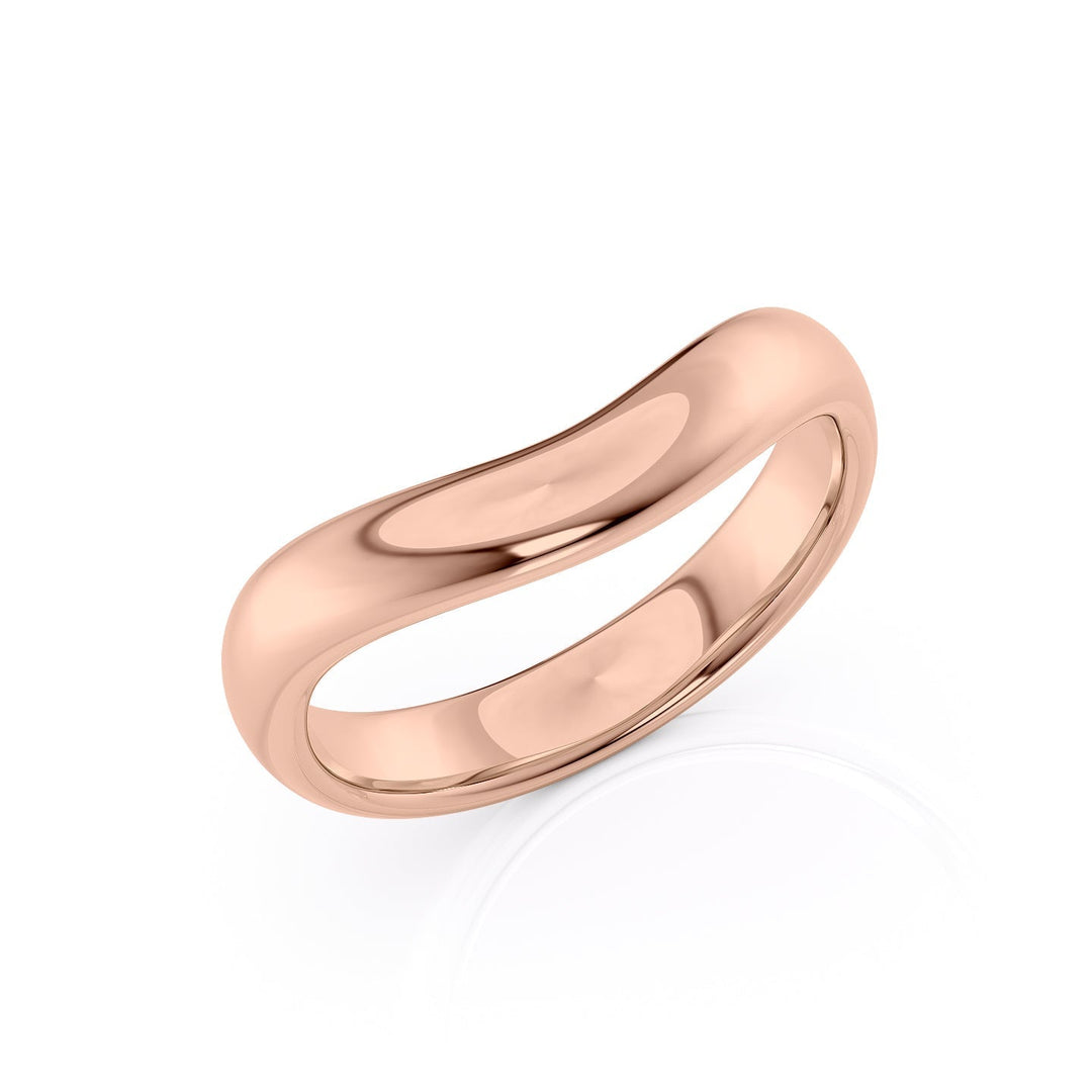 The Brooklyn Wedding Bands Polished 14K Rose#material_14k-rose