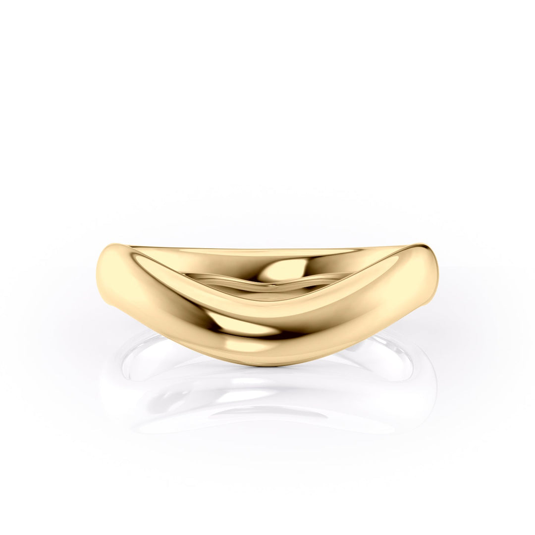 The Brooklyn Wedding Bands Polished 18K Gold#material_18k-gold