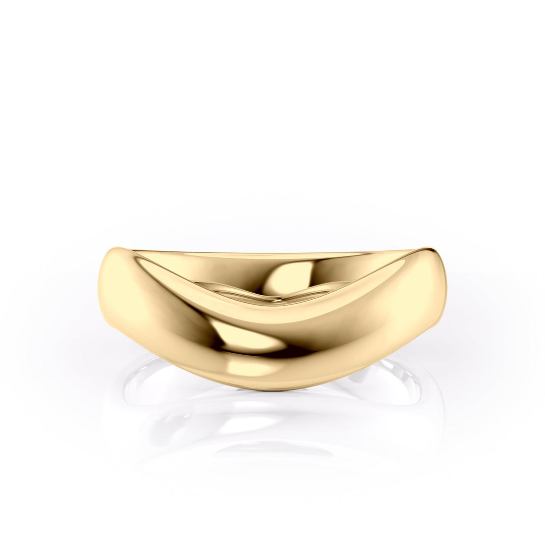 The Brooklyn Wedding Bands Polished 14K Gold#material_14k-gold