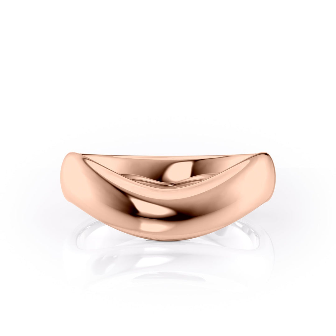 The Brooklyn Wedding Bands Polished 14K Rose#material_14k-rose