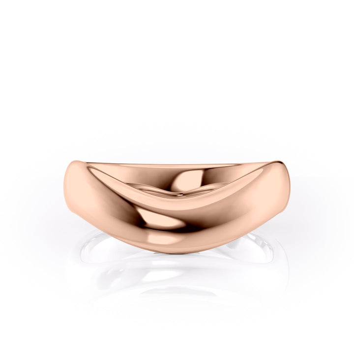 The Brooklyn Wedding Bands Polished 14K Rose#material_14k-rose