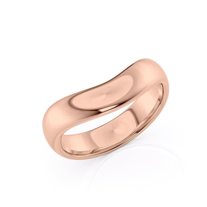 The Brooklyn Wedding Bands Polished 14K Rose#material_14k-rose