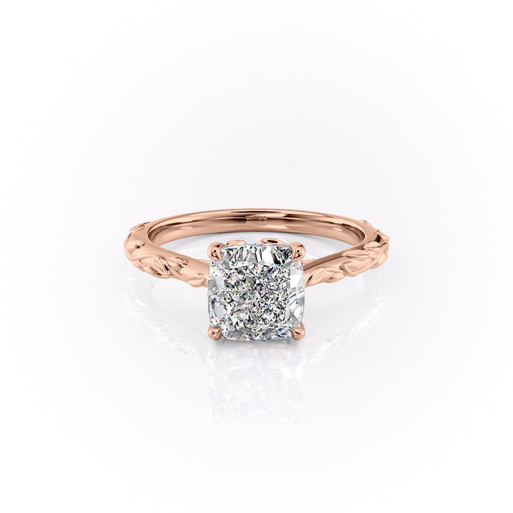 The Cathedral Freya Set With A Cushion Lab Diamond-L'Amour Brilliance #material_rose