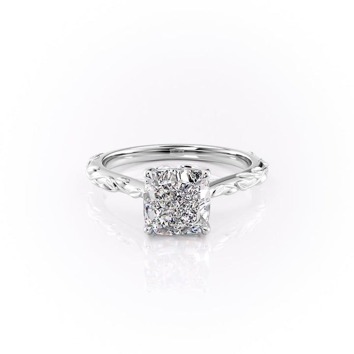 The Cathedral Freya Set With A Cushion Lab Diamond-L'Amour Brilliance #material_white