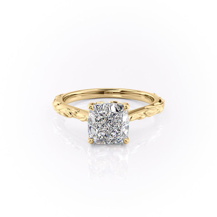 The Cathedral Freya Set With A Cushion Lab Diamond-L'Amour Brilliance #material_gold