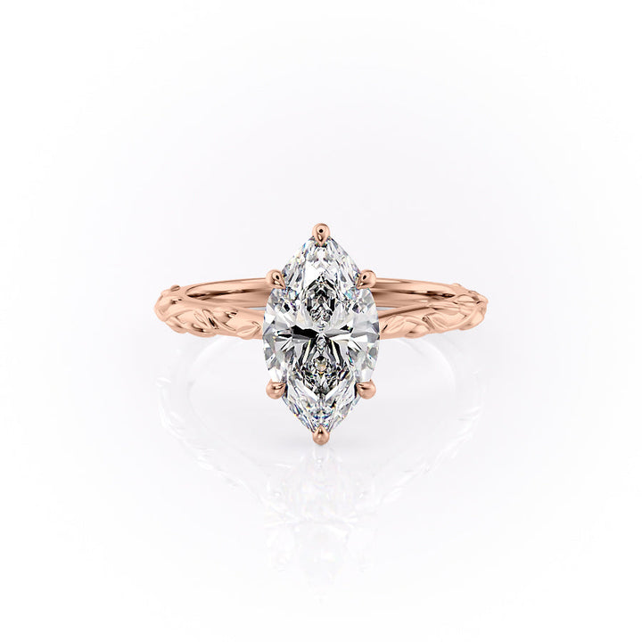 The Cathedral Freya Set With A Marquise Lab Diamond-L'Amour Brilliance #material_rose