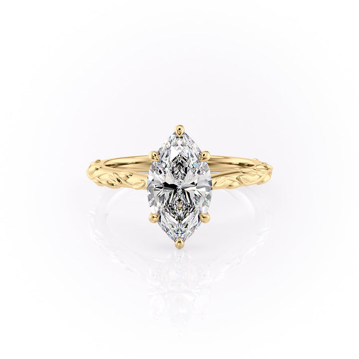 The Cathedral Freya Set With A Marquise Lab Diamond-L'Amour Brilliance #material_gold
