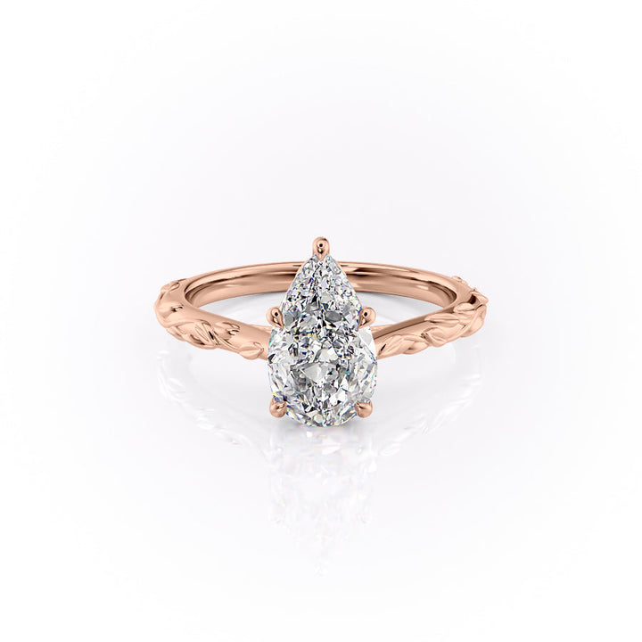 The Cathedral Freya Set With A Pear Lab Diamond-L'Amour Brilliance #material_rose