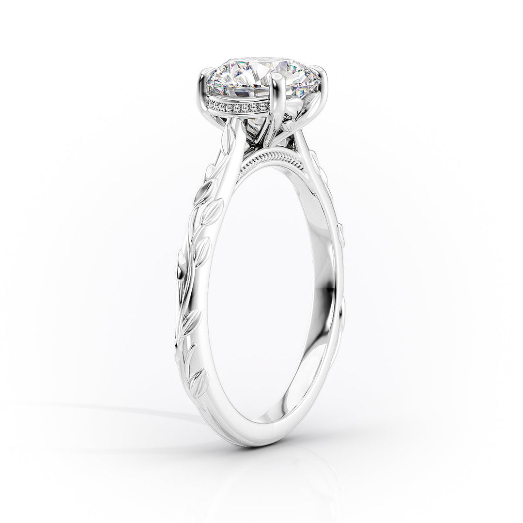 The Cathedral Freya Set With A Pear Lab Diamond#material_white