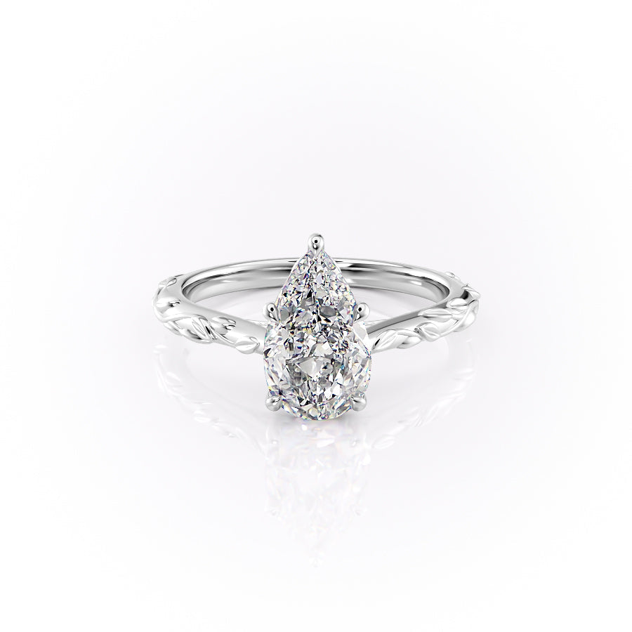 The Cathedral Freya Set With A Pear Lab Diamond-L'Amour Brilliance #material_white