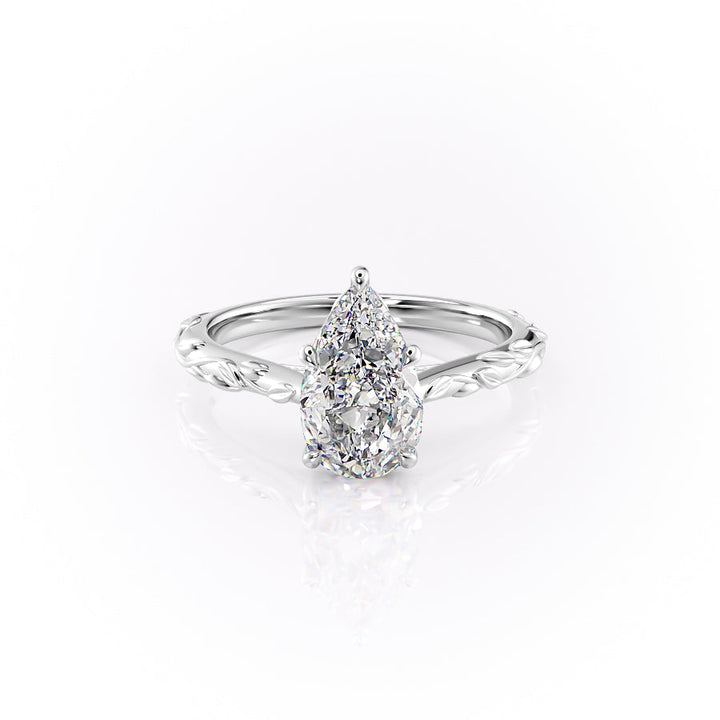 The Cathedral Freya Set With A Pear Lab Diamond-L'Amour Brilliance #material_white