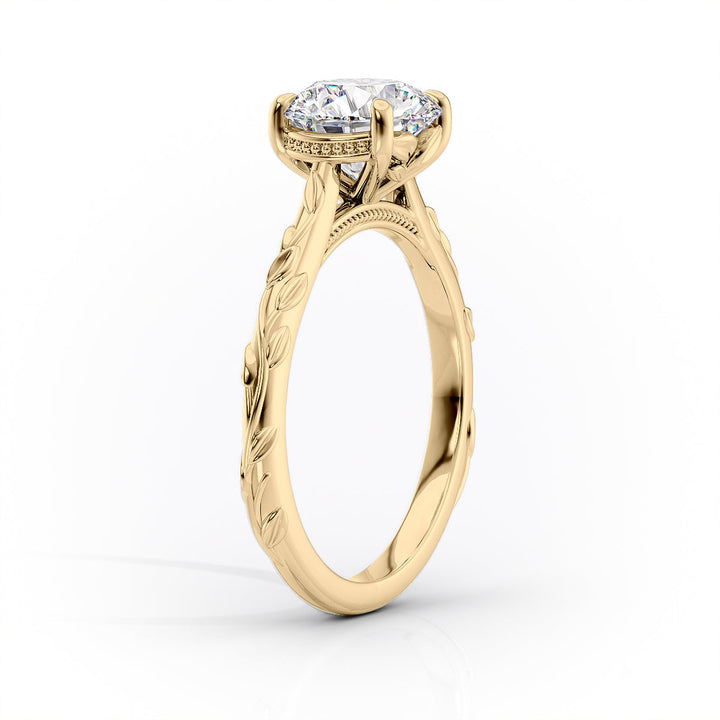 The Cathedral Freya Set With A Pear Lab Diamond#material_gold