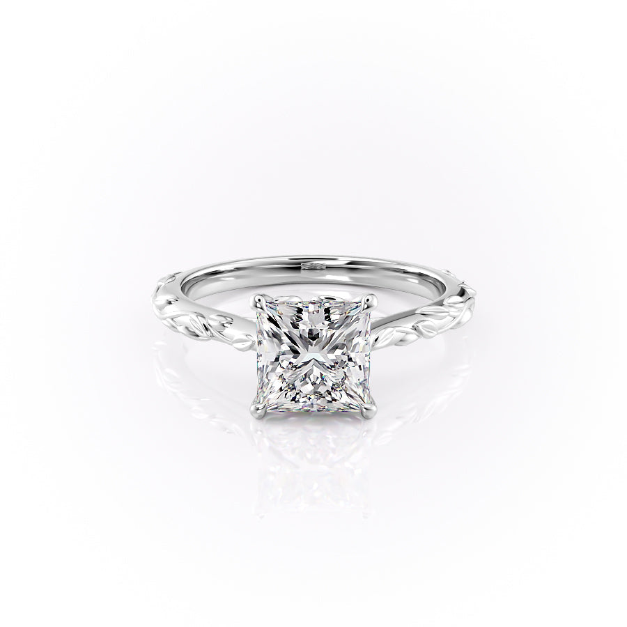 The Cathedral Freya Set With A Princess Lab Diamond-L'Amour Brilliance #material_white