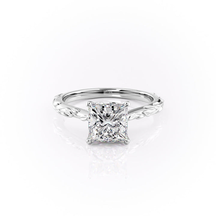 The Cathedral Freya Set With A Princess Lab Diamond-L'Amour Brilliance #material_white