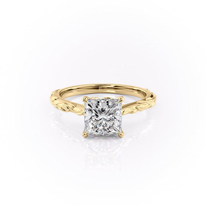 The Cathedral Freya Set With A Princess Lab Diamond-L'Amour Brilliance #material_gold