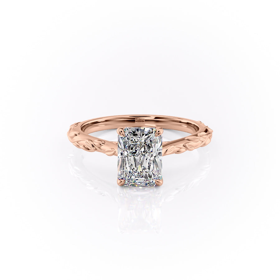The Cathedral Freya Set With A Radiant Lab Diamond-L'Amour Brilliance #material_rose
