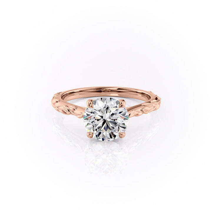 The Cathedral Freya Set With A Round Lab Diamond-L'Amour Brilliance #material_rose