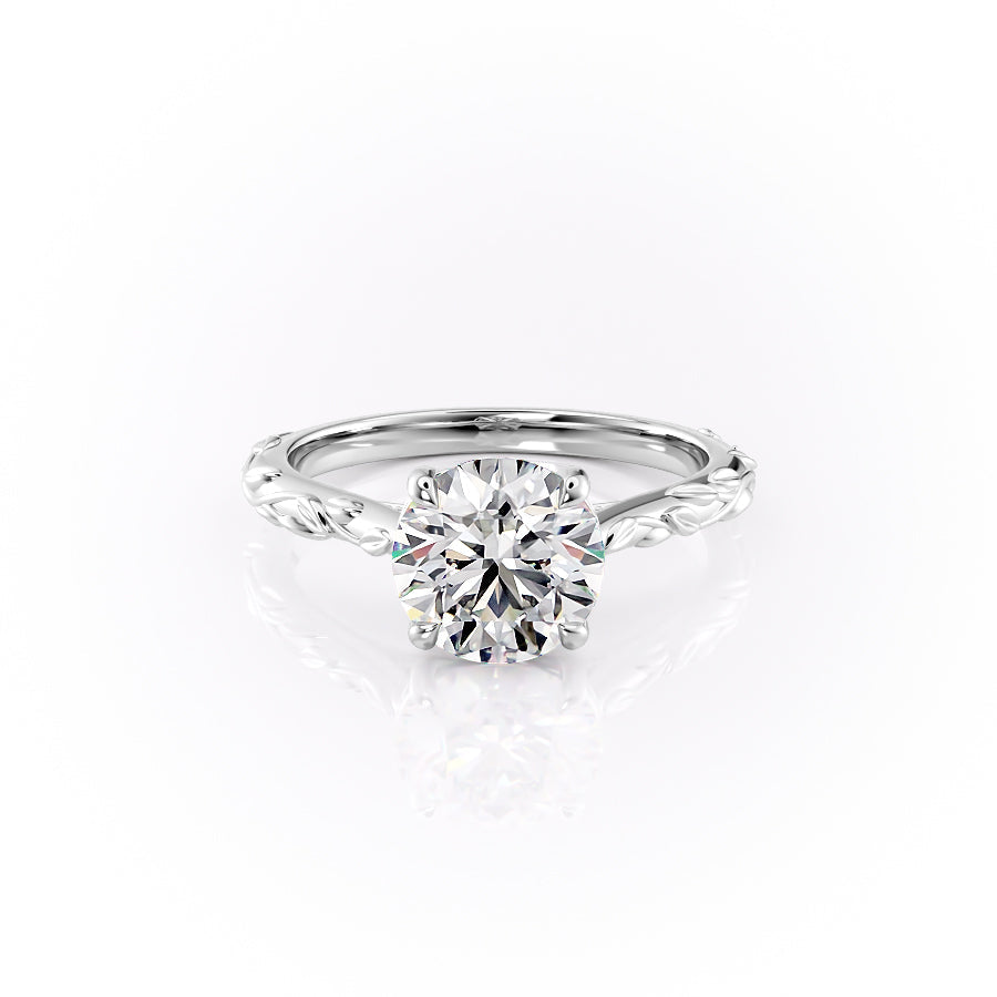 The Cathedral Freya Set With A Round Lab Diamond-L'Amour Brilliance #material_white