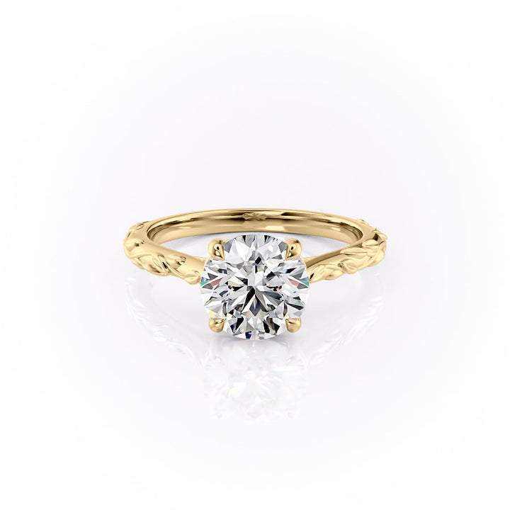 The Cathedral Freya Set With A Round Lab Diamond-L'Amour Brilliance #material_gold