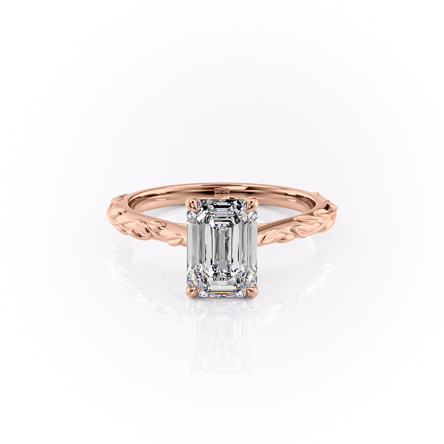 The Cathedral Freya Set With An Emerald Lab Diamond-L'Amour Brilliance #material_rose