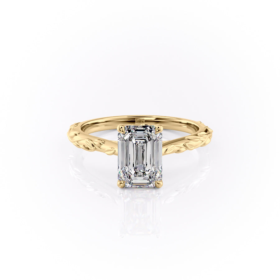 The Cathedral Freya Set With An Emerald Lab Diamond-L'Amour Brilliance #material_gold
