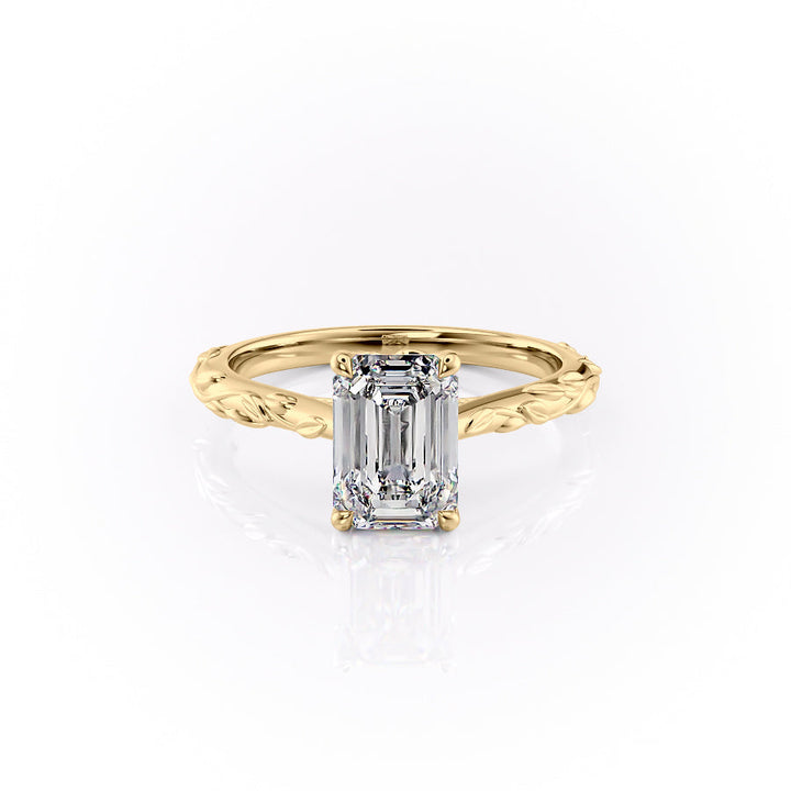 The Cathedral Freya Set With An Emerald Lab Diamond-L'Amour Brilliance #material_gold