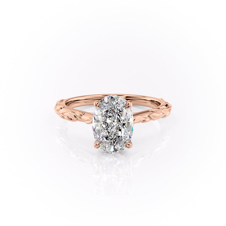 The Cathedral Freya Set With An Oval Lab Diamond-L'Amour Brilliance #material_rose