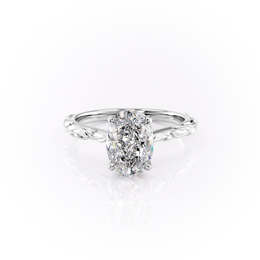 The Cathedral Freya Set With An Oval Lab Diamond-L'Amour Brilliance #material_white