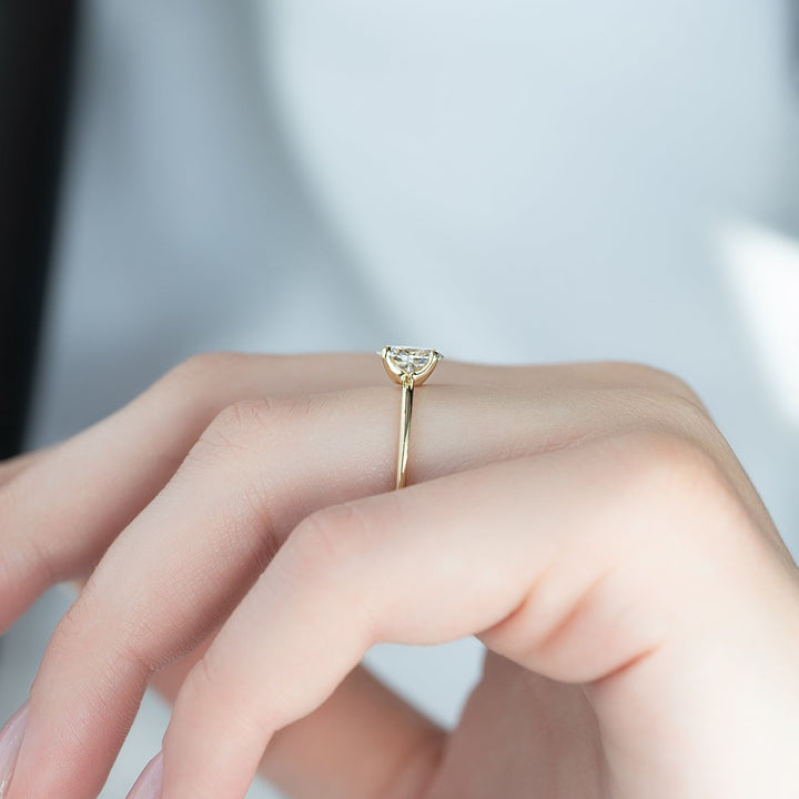 The Cecelia Oval Lab Diamond Moissanite Engagement Ring *Shown with 1 ct #material_gold