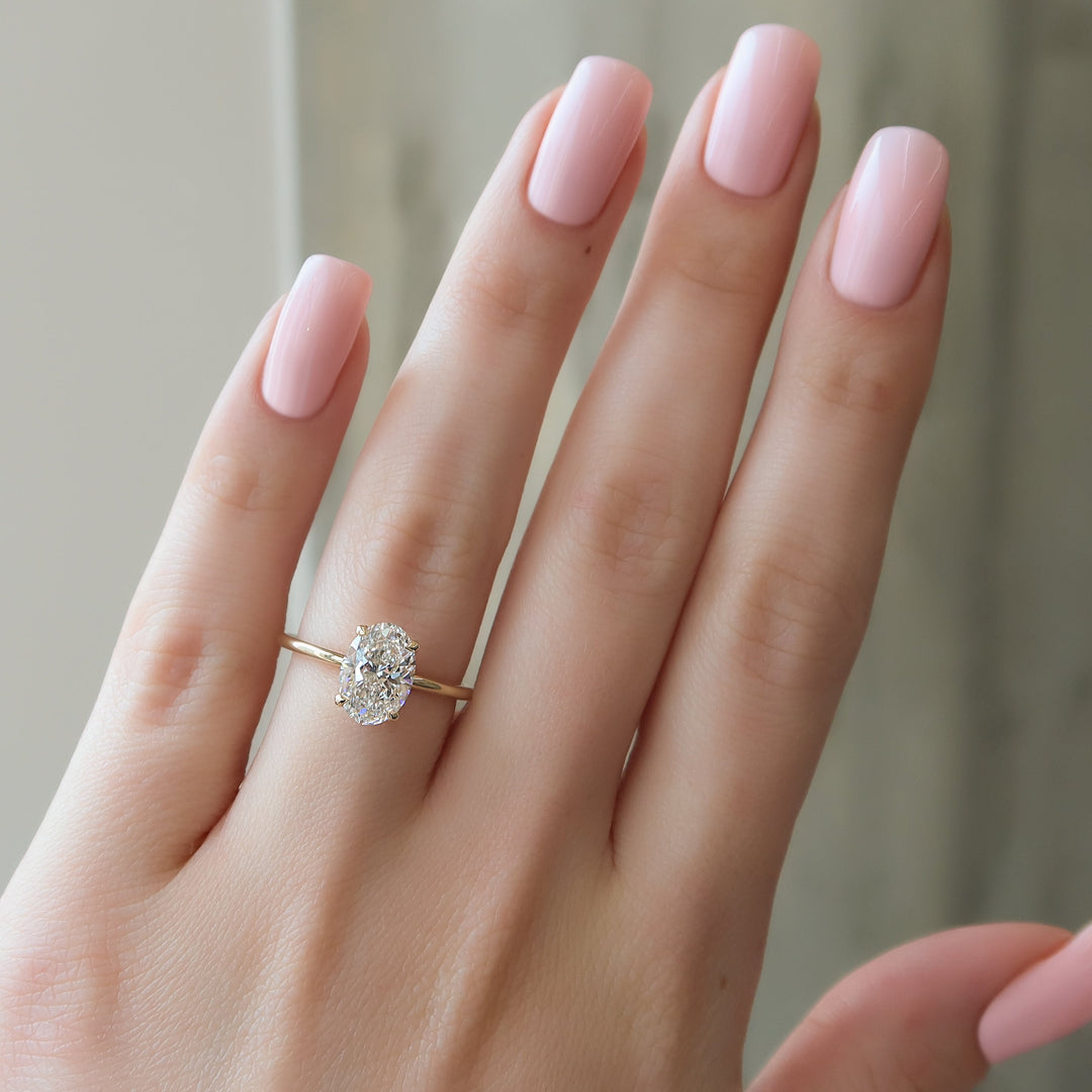 The Cecelia Oval Lab Diamond Moissanite Engagement Ring