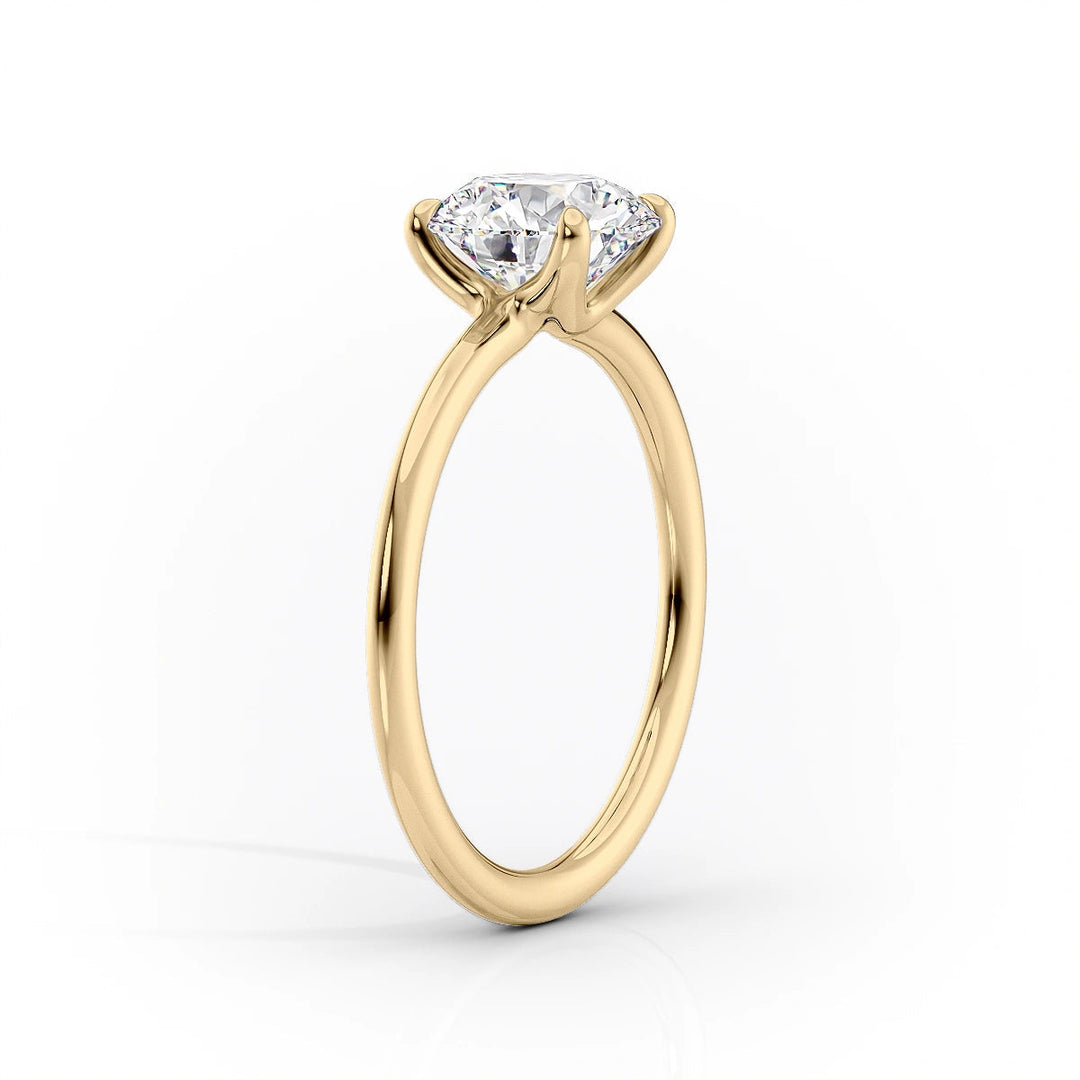 The Cecelia Set With Oval Solitaire Moissanite#material_gold
