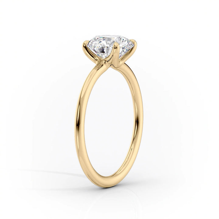 The Cecelia Set With Oval Solitaire Moissanite#material_gold