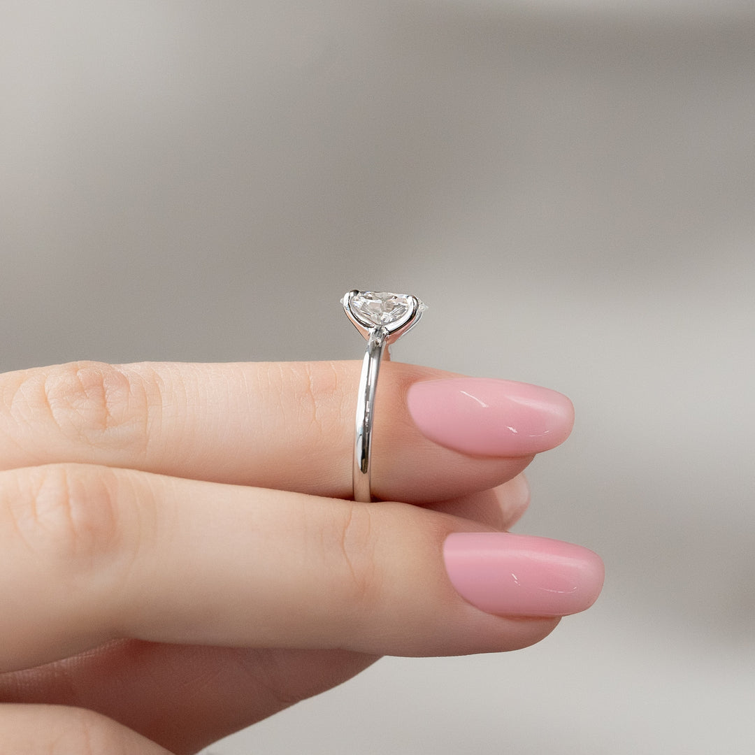 The Cecelia Oval Lab Diamond Moissanite Engagement Ring