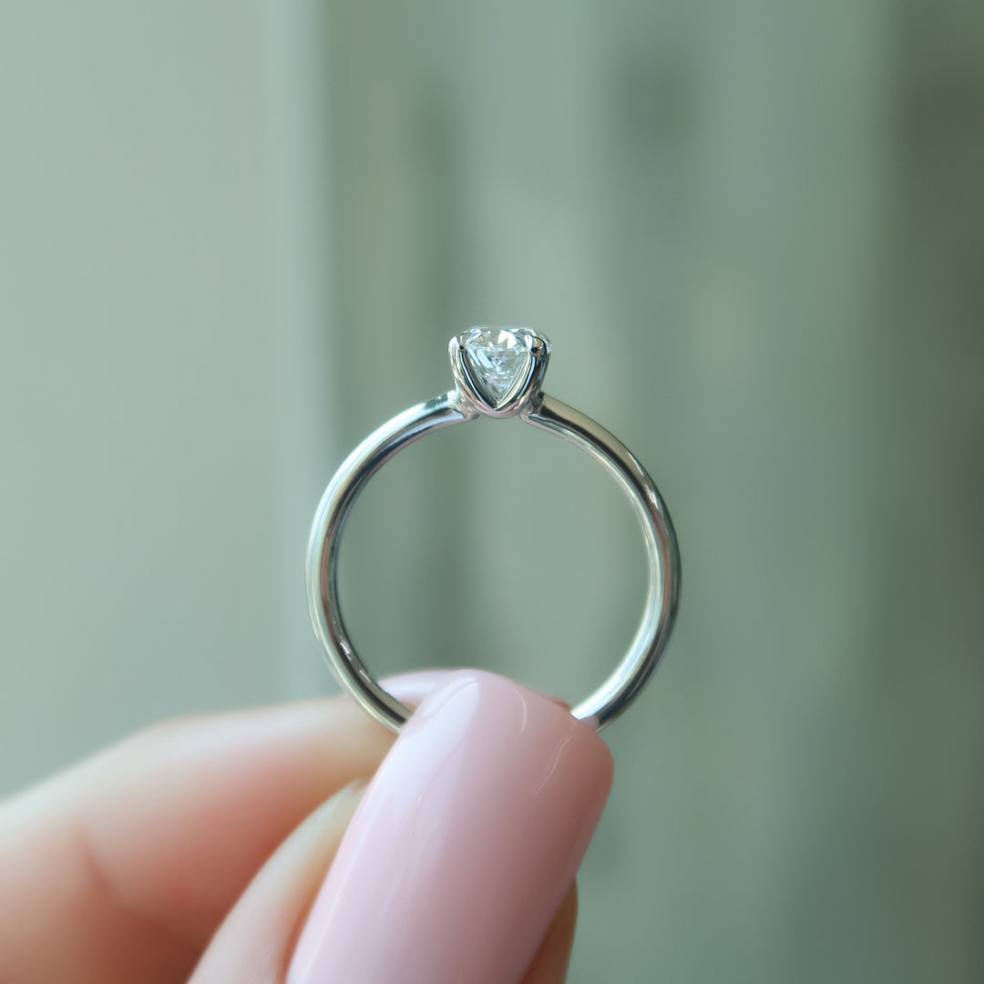 The Cecelia Oval Lab Diamond Moissanite Engagement Ring
