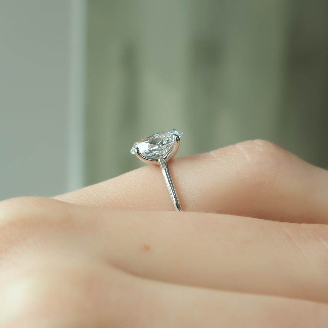 The Cecelia Oval Lab Diamond Moissanite Engagement Ring