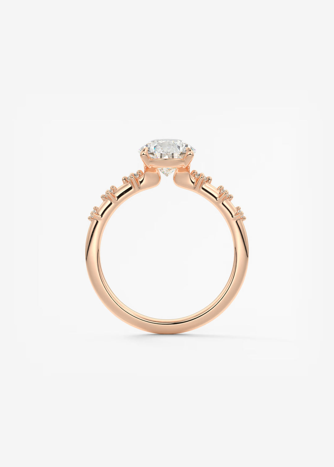 The Celeste Pear Engagement Ring with Delicate Diamond Accents#material_rose