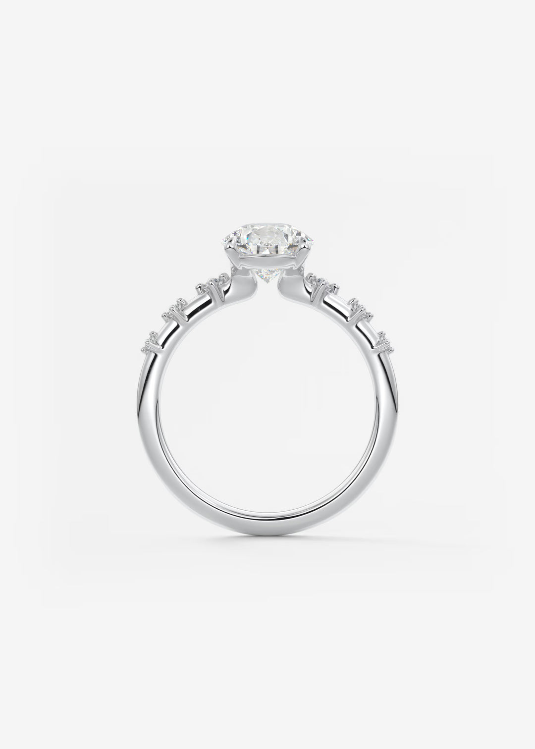 The Celeste Pear Engagement Ring with Delicate Diamond Accents#material_white