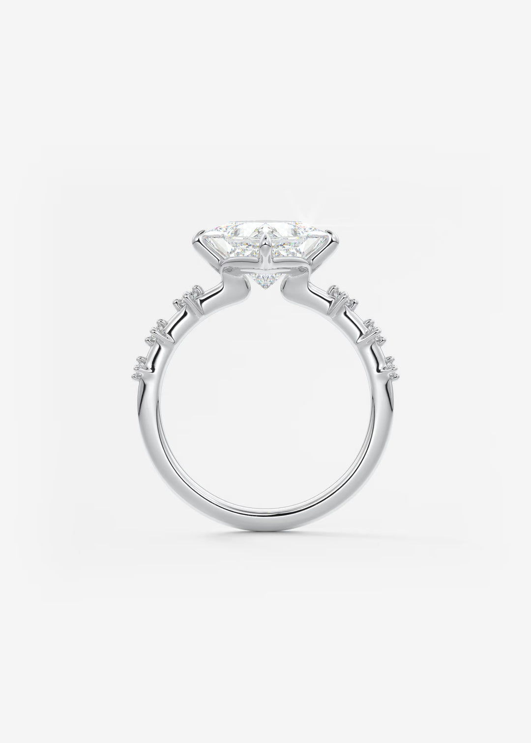 The Celeste Princess Engagement Ring with Delicate Diamond Accents#material_white