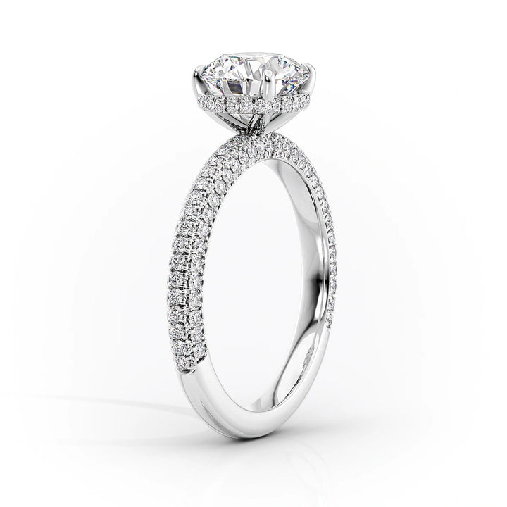 The Chana Set With Cushion Pave Moissanite#material_14k-white