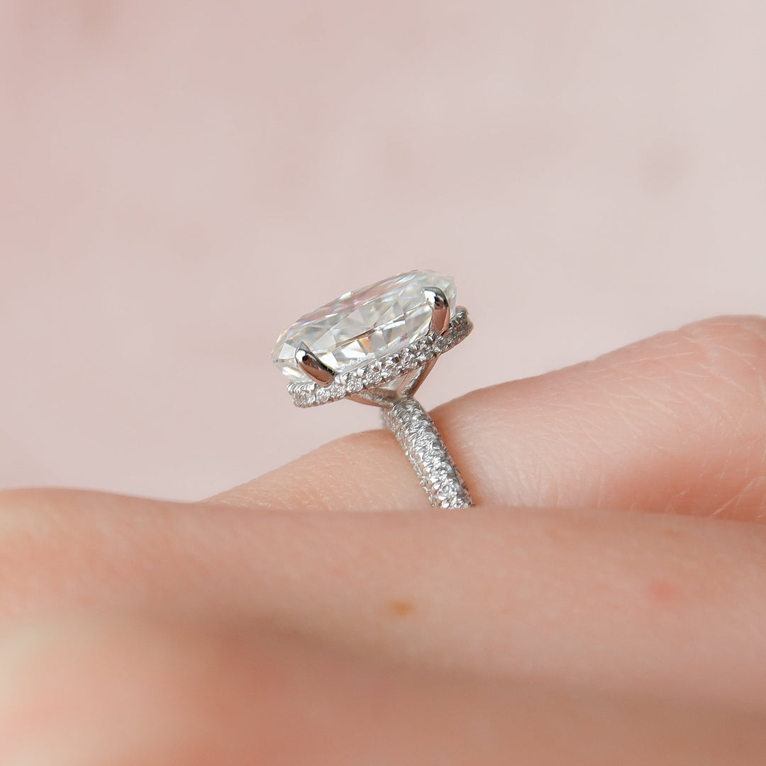 The Chana Oval Lab Diamond Moissanite Engagement Ring
