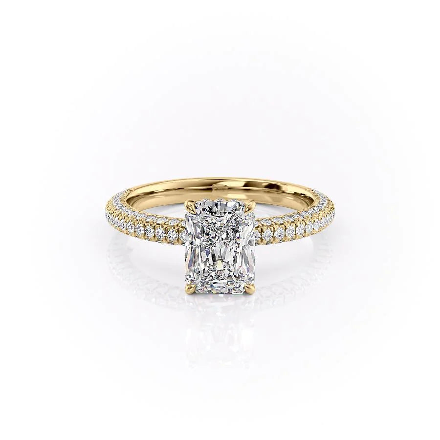 The Chana Set With Radiant Pave Moissanite#material_14k-gold