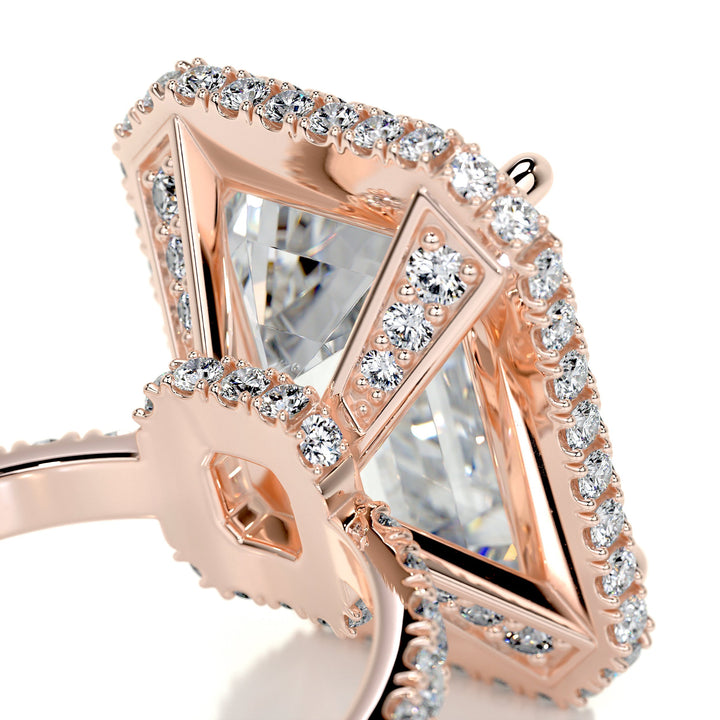 The Chandler Moissanite & Diamonds Ring Moissanite 14K Rose 1.8 Carat Round#material_14k-rose