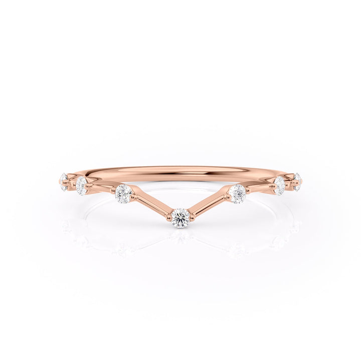 The Chevron Morgan Wedding Bands Chevron 14K Rose#material_14k-rose